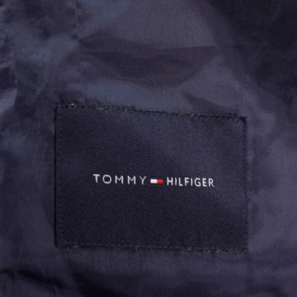 Tommy Hilfiger Soft Flannel‎ Worsted Wool Sport Coat 48R Blue Windowpane Tag 50L